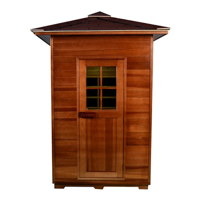 Red Cedar Solid Wood Back Garden Sauna Custom Outdoor Sauna 2 Person