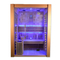 Single Bench Hemlock 4 Person Cedar Sauna Indoor Steam Room With 6kw Stove Heater