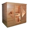 Wooden Door Handle Redwood Cedar Home Steam Sauna Room With Reading Light