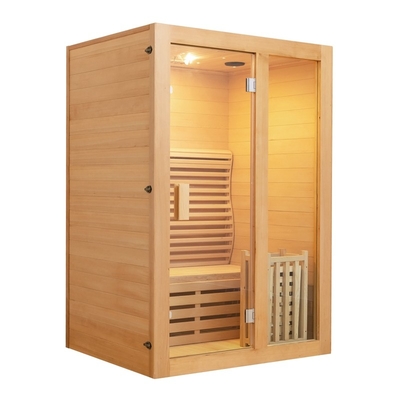 Hemlock Wood One Person Sauna Steam Room Traditional