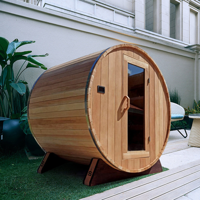 Comfortable Red Cedar Home Wood Sauna 1 Year Warranty