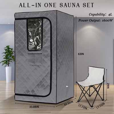 110 - 120V AC 60Hz Portable Steam Sauna With Transparent Windows Design