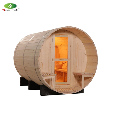 Wooden Handle Barrel Sauna Heater Easy Installation Wood Color Elegant Design