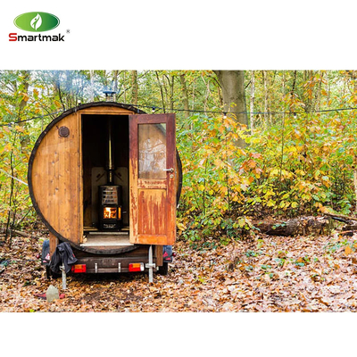 4.5KW Internal Control Stove Heater Wood Barrel Sauna Made Of Canadian Red Cedar