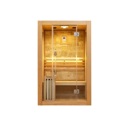 Wooden Steam Sauna 2 Person Size Indoor Traditional