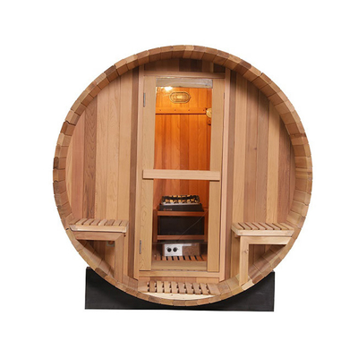 Canada Red Cedar Wood Outdoor Barrel Sauna Room 180x240cm