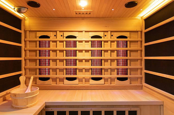 Multi Persons Solid Wood Infrared Combined Sauna Steam Room OEM Acceptable