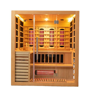 Multi Persons Solid Wood Infrared Combined Sauna Steam Room OEM Acceptable