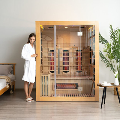 Multi Persons Solid Wood Infrared Combined Sauna Steam Room OEM Acceptable