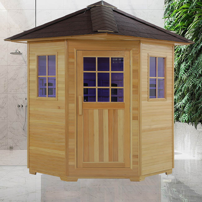 ETL Backyard Indoor Outdoor Dry Sauna Steam Room 4 Person