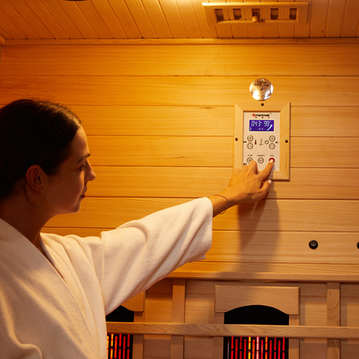 Wood Infrared Combined Sauna Steam Room Canada Red Cedar