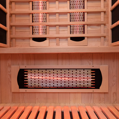 Solid Wooden 2 Person Outdoor Infrared Dry Sauna With Waterproof Shingles