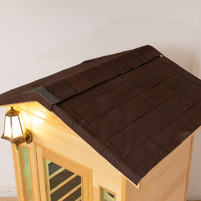 Solid Wooden 2 Person Outdoor Infrared Dry Sauna With Waterproof Shingles