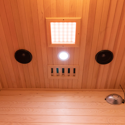 Solid Wooden 2 Person Outdoor Infrared Dry Sauna With Waterproof Shingles