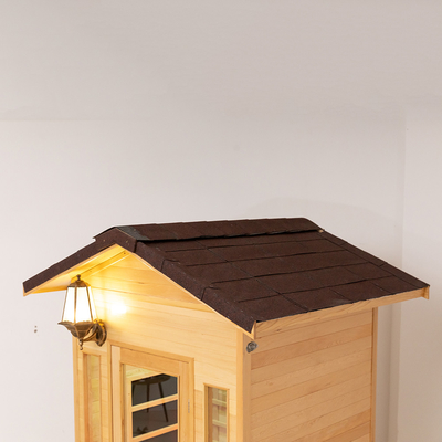 Canada Hemlock Wooden Outdoor Full Spectrum Infrared Sauna Room 2 People Size