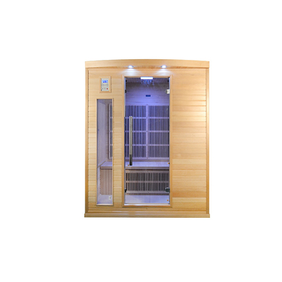 Hemlock Solid Wood Dry Far Infrared Sauna For Home 3 Person Size