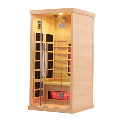 1350W Deluxe Low Emf Far Infrared Sauna Rooms Comfortable 1 Person Size