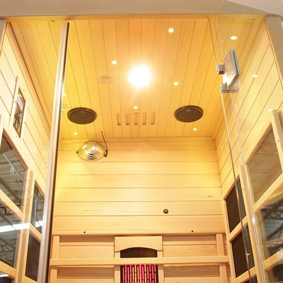 1350W Deluxe Low Emf Far Infrared Sauna Rooms Comfortable 1 Person Size