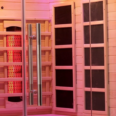 1750W Hemlock Solid Wood 2 Person Infrared Sauna For Indoor Home