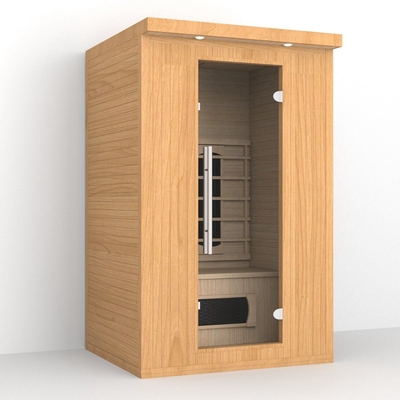 Wooden Hemlock 2 Person Far Infrared Sauna Room Low Emf 1750W