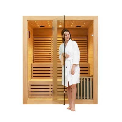 Custom Indoor Modern Home Body Wet Steam Sauna Room For 4 Person
