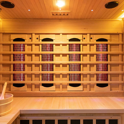 Combination Traditional Indoor Infrared Steam Sauna For 4 People 2700W