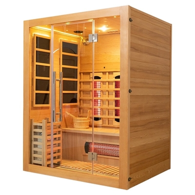 Removable Beauty Spa Combined Infrared And Steam Sauna Room 3 Person Size