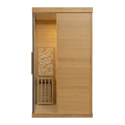 Canada Red Cedar Wooden 2 Person Indoor Traditional Steam Sauna For Home