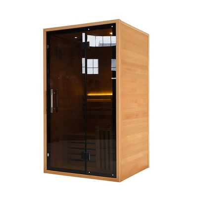 Canadian Hemlock Indoor Electric Stove Wooden Steam Room For 2 Person