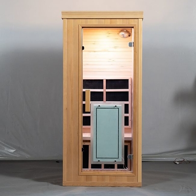 1 Person Indoor Mini Wooden Full Spectrum Dry Sauna Room With Low EMF