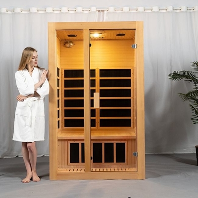 Solid Wood Home Small Near Middle Far Infrared Sauna Room For 2 People