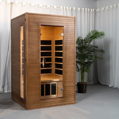 Apartment Indoor Carbon Fiber Heaters WoodenInfrared Sauna Room Hemlock