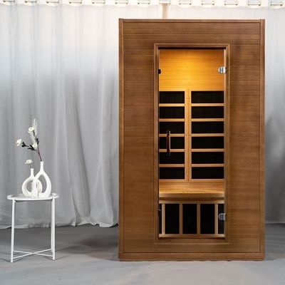 Apartment Indoor Carbon Fiber Heaters WoodenInfrared Sauna Room Hemlock