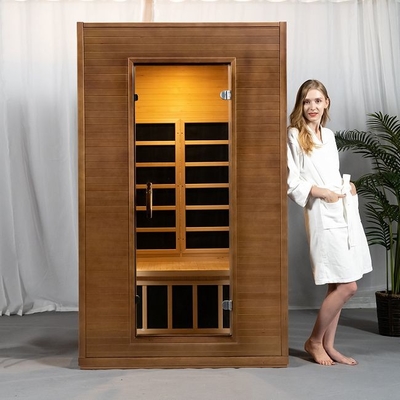 Apartment Indoor Carbon Fiber Heaters WoodenInfrared Sauna Room Hemlock
