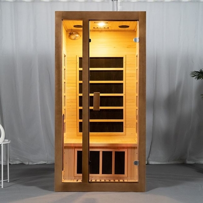 Hemlock Wood Indoor Home Full Spectrum Sauna 2 Person Size OEM Acceptable