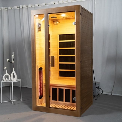 Hemlock Wood Indoor Home Full Spectrum Sauna 2 Person Size OEM Acceptable