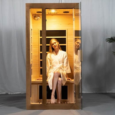 Hemlock Wood Indoor Home Full Spectrum Sauna 2 Person Size OEM Acceptable