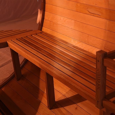 Outdoor Large Capacity Panoramic View Cedar Barrel Saunas With Electric Heater