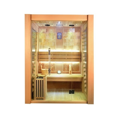 3 Person Size Indoor Hemlock Wood Steam Sauna Room With Electric Heater