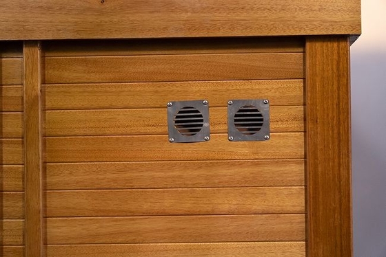 4 Person Indoor Solid Wood Carbon Far Infrared Sauna Room With Glass Door