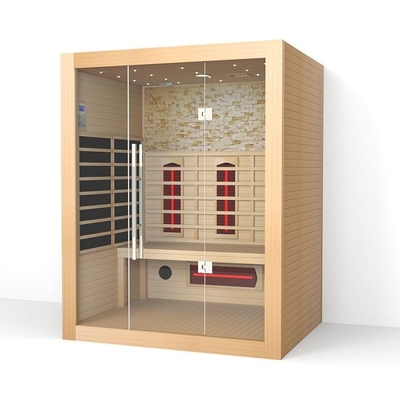 Canadian Hemlock Full Spectrum Dry Wooden Indoor Sauna Room 3 Person