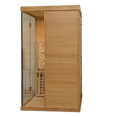3KW Home Indoor Use Traditional Steam Wooden Sauna Room For 2 People