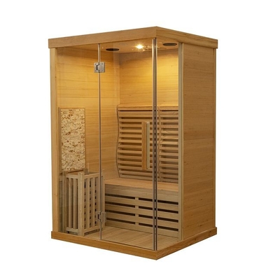 3KW Home Indoor Use Traditional Steam Wooden Sauna Room For 2 People