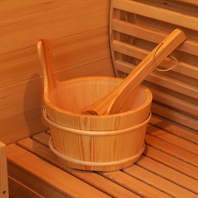 3KW Home Indoor Use Traditional Steam Wooden Sauna Room For 2 People