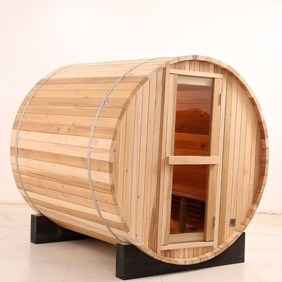 Solid Wood Traditional Heater Barrel Outdoor Steam Sauna 8 Person