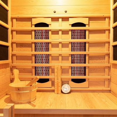 Indoor Wooden Small Infrared &amp; Steam Combination Sauna 2 Person