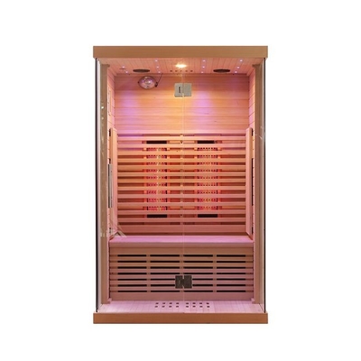 Full Spectrum And Carbon Heater Solid Wood 2 Person Infrared Sauna For Home