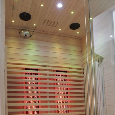 Full Spectrum And Carbon Heater Solid Wood 2 Person Infrared Sauna For Home