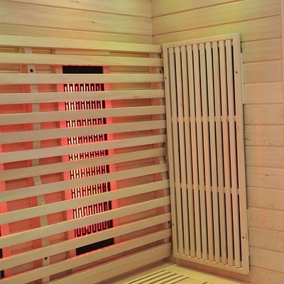 Full Spectrum And Carbon Heater Solid Wood 2 Person Infrared Sauna For Home