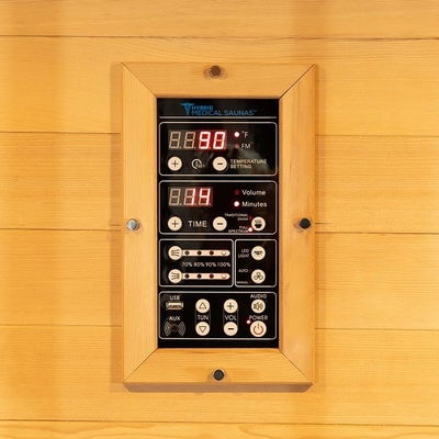 Gorgeous 3 Person Indoor Wooden Traditional Steam And Infrared Sauna Combined